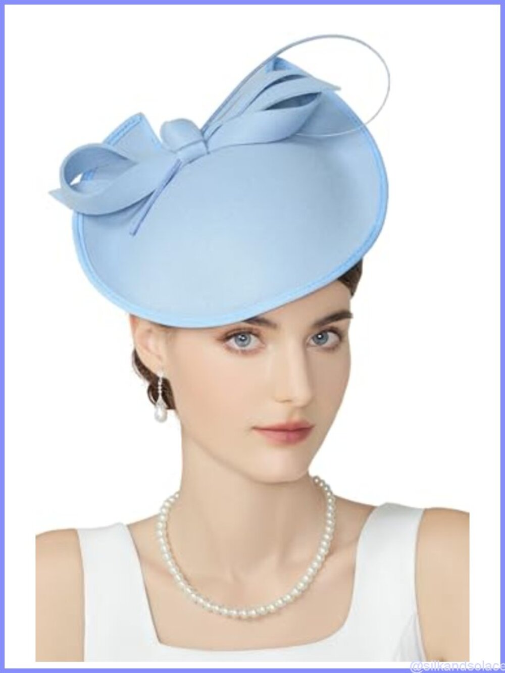 Womens Felt Derby Fascinator Hat with Bow & Ostrich Feather for Wedding